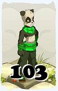 Un personnage du jeu Dofus, Pandawa-Air, au niveau 103