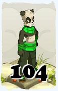 Un personnage du jeu Dofus, Pandawa-Air, au niveau 104