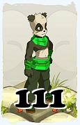 Un personnage du jeu Dofus, Pandawa-Air, au niveau 111