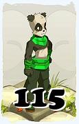 Un personnage du jeu Dofus, Pandawa-Air, au niveau 115