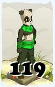 Un personnage du jeu Dofus, Pandawa-Air, au niveau 119