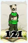 Un personaje del juego Dofus, Pandawa-Aire, de nivel 121