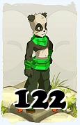 Un personnage du jeu Dofus, Pandawa-Air, au niveau 122