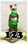 Un personnage du jeu Dofus, Pandawa-Air, au niveau 123