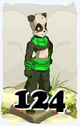 Un personaje del juego Dofus, Pandawa-Aire, de nivel 124