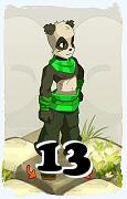 Un personnage du jeu Dofus, Pandawa-Air, au niveau 13