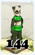 Un personnage du jeu Dofus, Pandawa-Air, au niveau 144