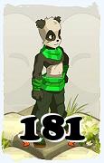 Un personnage du jeu Dofus, Pandawa-Air, au niveau 181