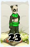 Un personnage du jeu Dofus, Pandawa-Air, au niveau 23