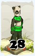 Un personnage du jeu Dofus, Pandawa-Air, au niveau 28