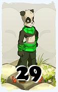 Un personaje del juego Dofus, Pandawa-Aire, de nivel 29