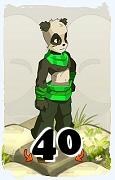 Un personaje del juego Dofus, Pandawa-Aire, de nivel 40