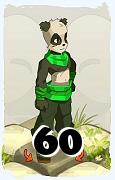 Un personaje del juego Dofus, Pandawa-Aire, de nivel 60