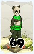 Un personaje del juego Dofus, Pandawa-Aire, de nivel 69