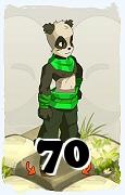 Un personaje del juego Dofus, Pandawa-Aire, de nivel 70