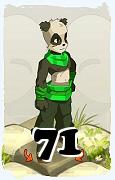 Un personnage du jeu Dofus, Pandawa-Air, au niveau 71