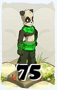 Un personnage du jeu Dofus, Pandawa-Air, au niveau 75