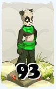 Un personaje del juego Dofus, Pandawa-Aire, de nivel 93