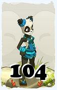 Un personnage du jeu Dofus, Pandawa-Air, au niveau 104