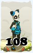 Un personaje del juego Dofus, Pandawa-Aire, de nivel 108