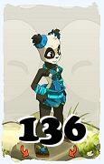 Un personaje del juego Dofus, Pandawa-Aire, de nivel 136