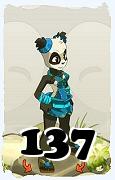 Un personaje del juego Dofus, Pandawa-Aire, de nivel 137