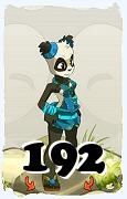 Un personaje del juego Dofus, Pandawa-Aire, de nivel 192