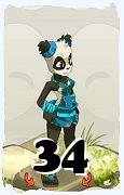 Un personnage du jeu Dofus, Pandawa-Air, au niveau 34