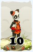 Un personaje del juego Dofus, Pandawa-Aire, de nivel 10