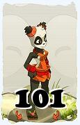 Un personaggio del gioco Dofus, Pandawa-Aria, al livello 101