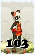 Un personnage du jeu Dofus, Pandawa-Air, au niveau 103