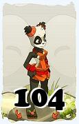 Un personaggio del gioco Dofus, Pandawa-Aria, al livello 104