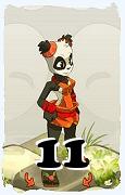 Un personaggio del gioco Dofus, Pandawa-Aria, al livello 11