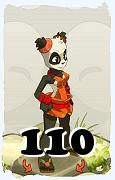 Un personaje del juego Dofus, Pandawa-Aire, de nivel 110