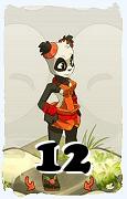 Un personaje del juego Dofus, Pandawa-Aire, de nivel 12