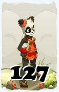 Un personaggio del gioco Dofus, Pandawa-Aria, al livello 127