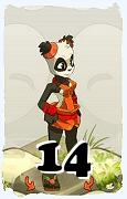 Un personaggio del gioco Dofus, Pandawa-Aria, al livello 14