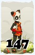 Un personnage du jeu Dofus, Sadida-Air, au niveau 147