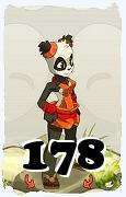 Un personaje del juego Dofus, Pandawa-Aire, de nivel 178