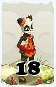 Un personnage du jeu Dofus, Pandawa-Air, au niveau 18