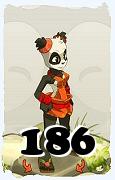 Un personaje del juego Dofus, Pandawa-Aire, de nivel 186