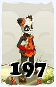 Un personaggio del gioco Dofus, Pandawa-Aria, al livello 197