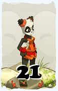 Un personaje del juego Dofus, Pandawa-Aire, de nivel 21