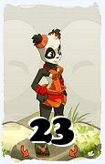 Un personaggio del gioco Dofus, Pandawa-Aria, al livello 23