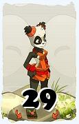 Un personaje del juego Dofus, Pandawa-Aire, de nivel 29