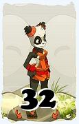 Un personnage du jeu Dofus, Pandawa-Air, au niveau 32