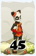 Un personnage du jeu Dofus, Pandawa-Air, au niveau 45