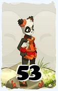 Un personaje del juego Dofus, Pandawa-Aire, de nivel 53