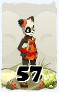 Un personaggio del gioco Dofus, Pandawa-Aria, al livello 57