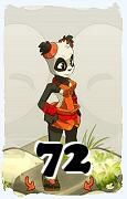 Un personaje del juego Dofus, Pandawa-Aire, de nivel 72